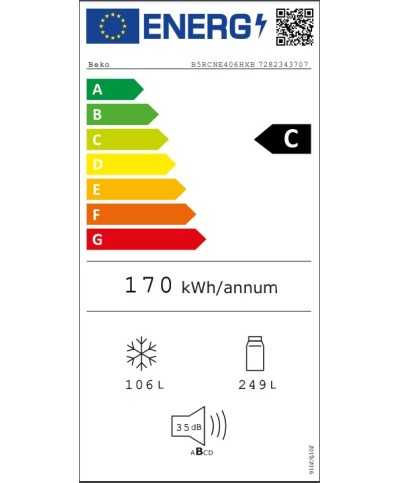 Frigo Combi No Frost 200 A 203 Cm. BEKO GB B5RCNE406HXB