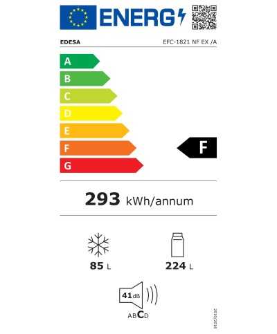 Frigo Combi No Frost 185 A 195 Cm. EDESA GB EFC1821NFEX-B